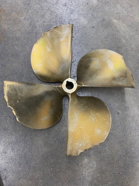 bronze, brass, & nibral propeller repair