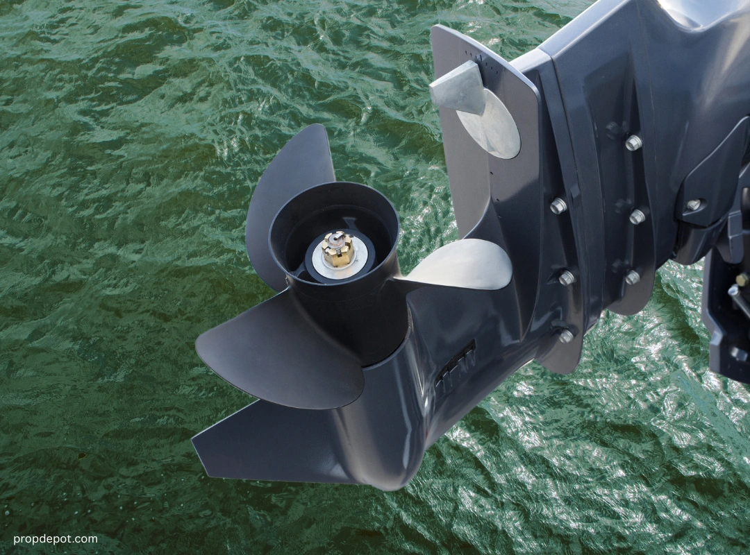 Mercury OEM Propeller Placed Next to an Aftermarket Alternative